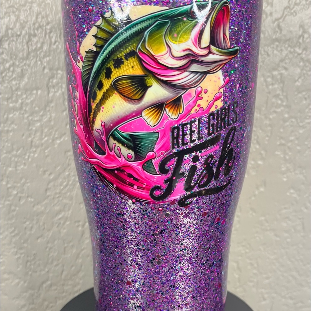 Purple Glitter Tumbler